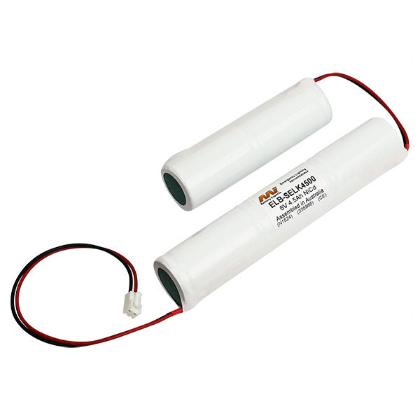 MI Battery Experts ELB-SELK4500 6V 4.5Ah NiCd Emergency Lighting Battery Pack - Industrial-Grade Backup Power Solution