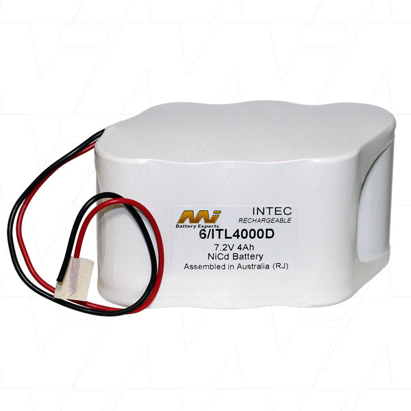 MI Battery Experts ELB-TerraM Professional 7.2V 4Ah NiCd Battery Pack for Industrial Equipment & Emergency Systems