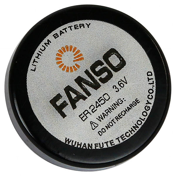 Fanso ER2450 3.6V 500mAh Lithium Thionyl Chloride Battery - Compact 24.5x5.5mm Wafer for RFID & Industrial Sensors