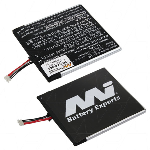 MI Battery Experts GB-HAC-003-BP1 LiPo Battery 4.6Ah, 3.7V, 17Wh - Compact 73.2g Professional Power for Portable Electronics
