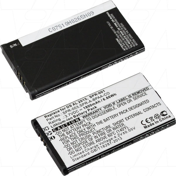 MI Battery Experts GB-SPR-003-BP1 Professional Gaming Battery - 1.8Ah Capacity, 3.7V Li-Ion, 38g Lightweight for Extended Play