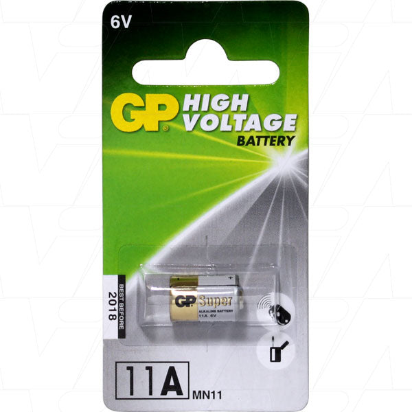 GP GP11A-BP1 6V Alkaline Battery - Compact 38mAh Power for Car Remotes & Security Devices (10x16mm)