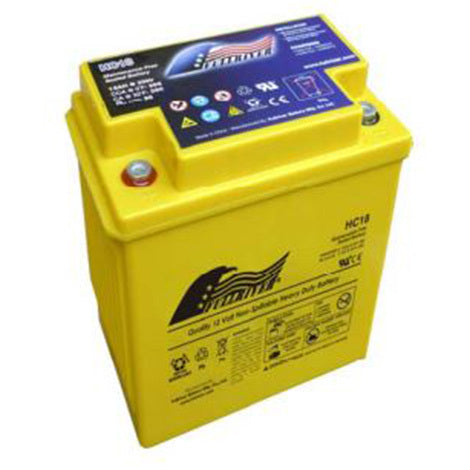 Fullriver HC18 AGM Starting Battery - 12V, High CCA, Maintenance-Free, Automotive, Marine & Powersports Application
