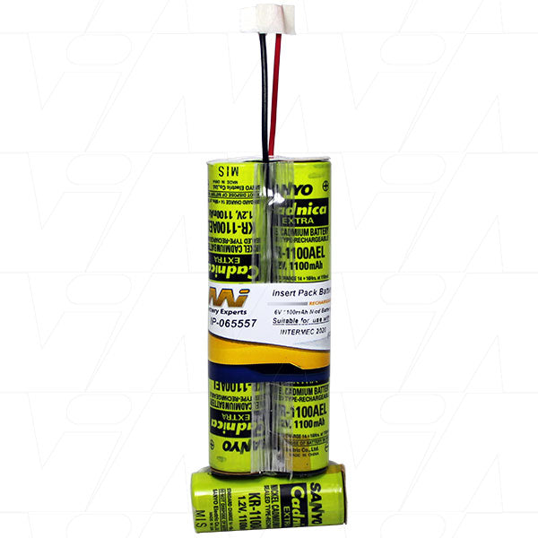 MI Battery Experts IP-065557 6V 1.2Ah NiCd Battery Pack for Commercial Barcode Scanners & Data Terminals - Long-Lasting Power