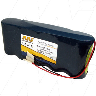 MI Battery Experts IP-BDC-11 6V NiCd Pro-Grade Battery Pack - 1.3Ah Capacity, 7.8Wh Output, Compact 23x45mm Size for Industrial & Emergency Applications