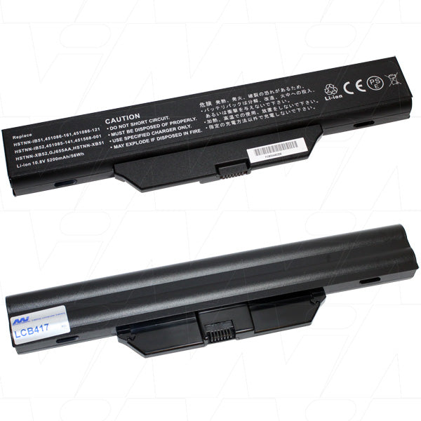 MI Battery Experts LCB417 Lithium-Ion Laptop Battery - 10.8V, 5.2Ah, 56.2Wh, Professional-Grade Power for Extended Mobile Computing (338g)