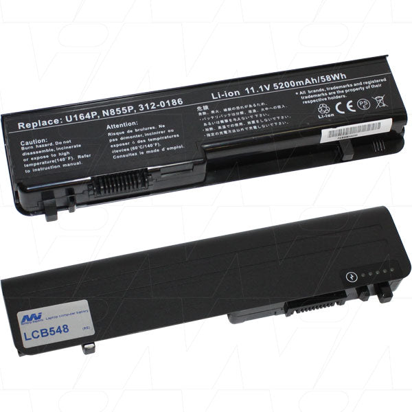 MI Battery Experts LCB548 Pro-Grade Lithium-Ion Laptop Battery - 57.7Wh, 11.1V, 5.2Ah, 316g - All-Day Power for Mobile Computing