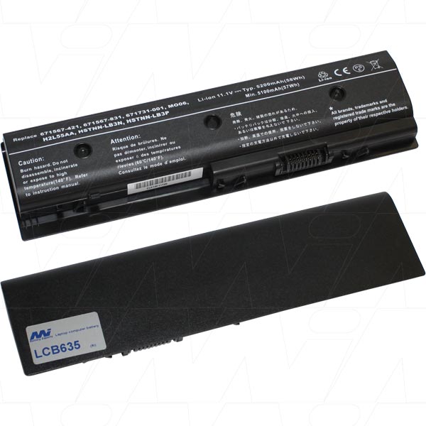 MI Battery Experts LCB635 Lithium-Ion Laptop Battery 58Wh, 11.1V, 5.2Ah - Professional-Grade Power for Extended Mobile Computing (304g)