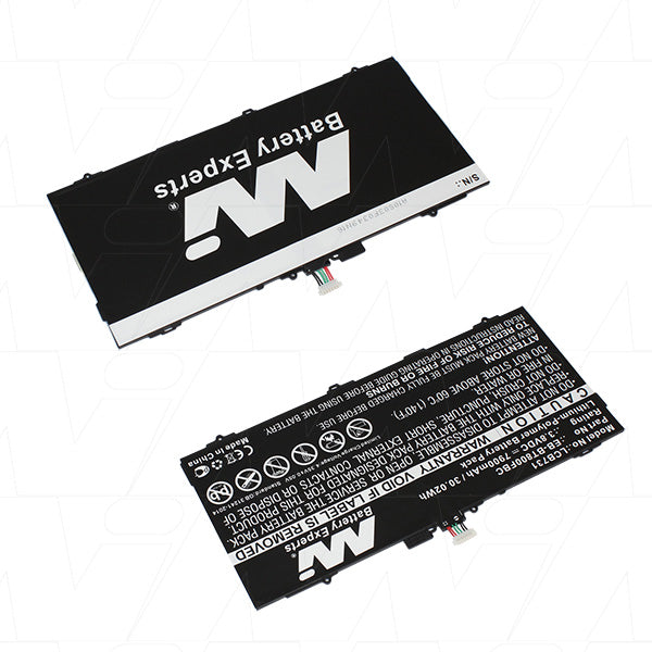MI Battery Experts LCB731 Lithium Polymer Tablet Battery - 7.9Ah, 3.8V, Ultra-Slim 2.95mm Profile for All-Day Mobile Computing Power
