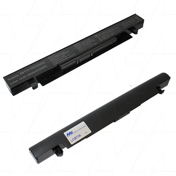 MI Battery Experts LCB736 Pro-Grade Lithium-Ion Laptop Battery - 38.5Wh, 14.8V, 2.6Ah, 216g - Extended Mobile Computing Power Solution