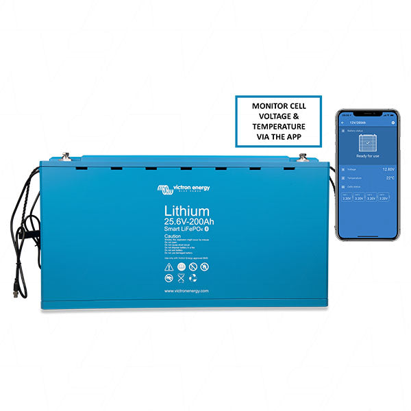 Victron Energy LFP-BMS 25.6V/200A Professional-Grade Lithium Battery with Intelligent BMS for Marine & Solar