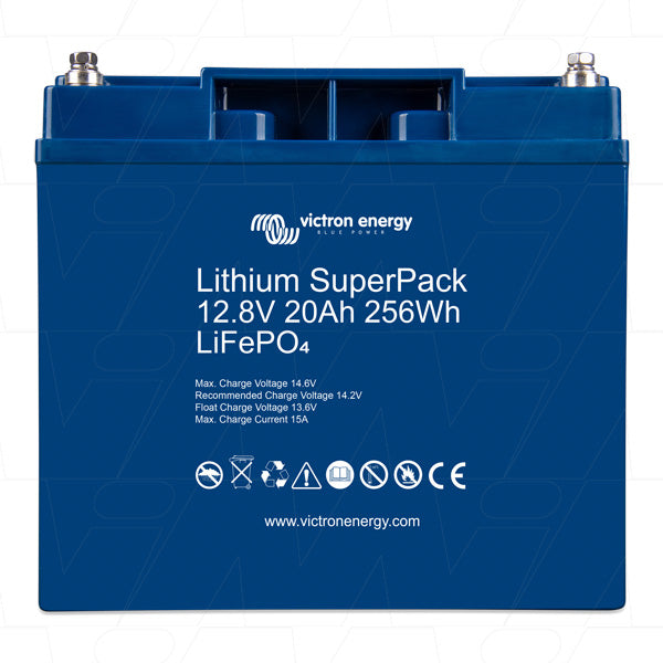 Victron Energy LFP-LSP12.8/20 LiFePO4 Battery 20Ah Professional-Grade 12.8V Power Storage for Marine & Off-Grid Systems