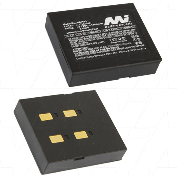 MI Battery Experts MB1013 3.7V Lithium-Ion Medical Battery - 1.8Ah Capacity, 47g Lightweight Design for Portable Healthcare Equipment