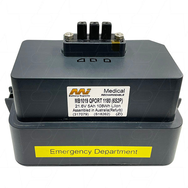 MI Battery Experts MB1019 21.6V 5Ah Medical Lithium-Ion Battery - Power for Patient Monitoring & Mobile Medical Carts