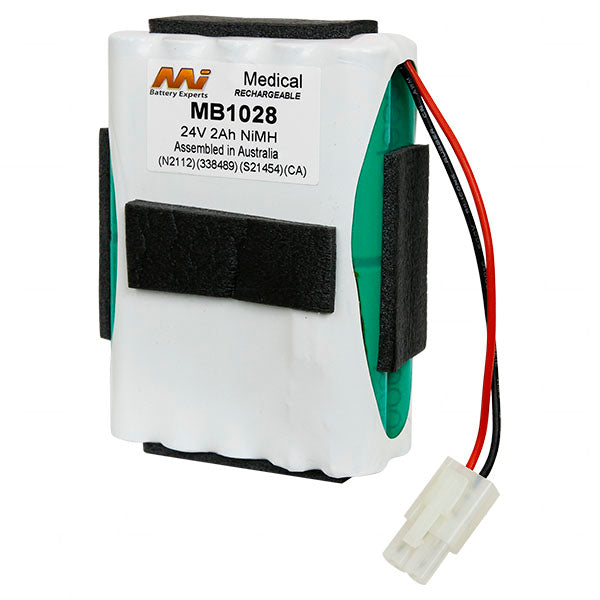 MB1028 24V 2Ah NiMH Medical-Grade Battery - Certified for Healthcare Equipment, High-Reliability Power Source for Critical Patient Care Devices