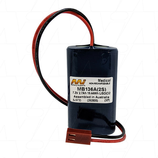 MI Battery Experts MB136A Medical-Grade 7.2V Lithium Battery | 2.7Ah Capacity for Critical Healthcare Equipment