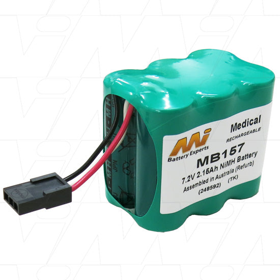 MI Battery Experts MB157 7.2V NiMH Medical Equipment Battery - 2.15Ah Capacity, 15.5Wh, Hospital-Grade Reliability for Critical Devices