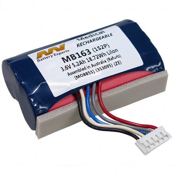 MI Battery Experts MB163 3.6V 5.2Ah Medical-Grade Li-Ion Battery Pack - Reliable Power for Portable Medical Equipment