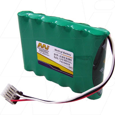MI Battery Experts MB209A NiMH Medical Battery 7.2V, 4Ah, 28.8Wh for Diagnostic Devices & Patient Monitors