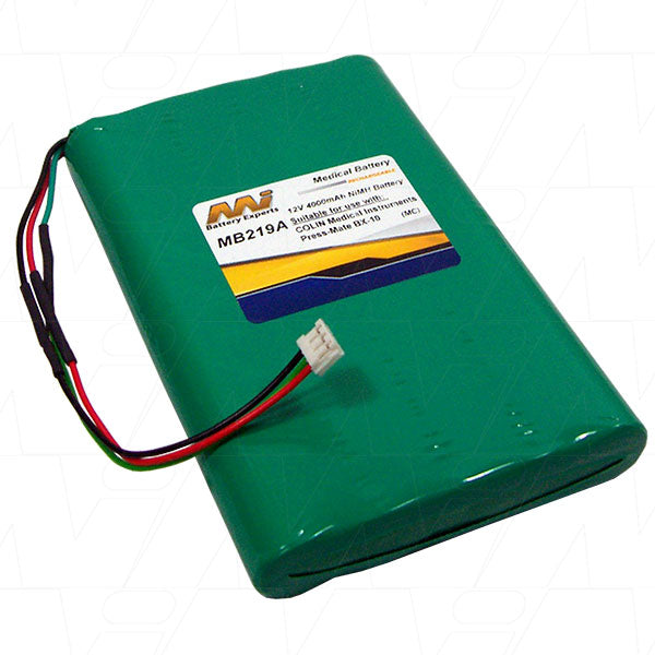 MI Battery Experts MB219A 12V 4Ah NiMH Medical Battery - Hospital-Grade Power for Critical Equipment, 48Wh Capacity