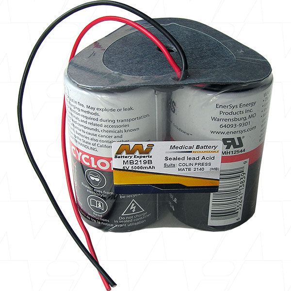 MI Battery Experts MB219B 6V 5Ah Medical Equipment Battery Sealed Lead-Tin, Hospital-Grade Power for Patient Monitoring & Diagnostics