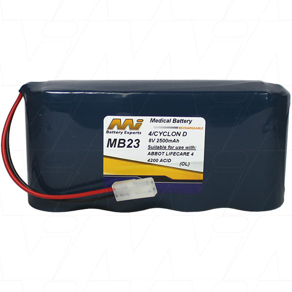 MI Battery Experts MB23 8V 2.5Ah Medical Equipment Battery - Sealed Lead Tin, Maintenance-Free, Hospital-Grade Power for Portable Devices