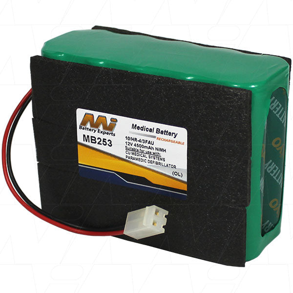 MI Battery Experts MB253 12V 4.5Ah NiMH Medical Equipment Battery - Reliable Power for Patient Monitors & Diagnostic Devices