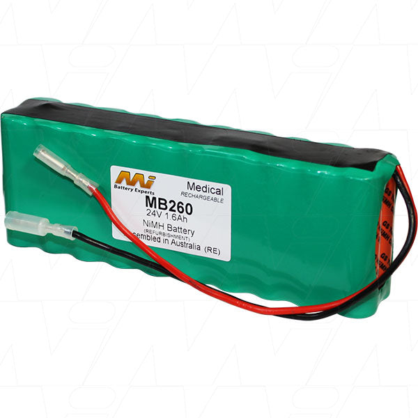 MI Battery Experts MB260 24V NiMH Medical Battery - 1.7Ah Capacity, 40.8Wh Power for Critical Healthcare Equipment