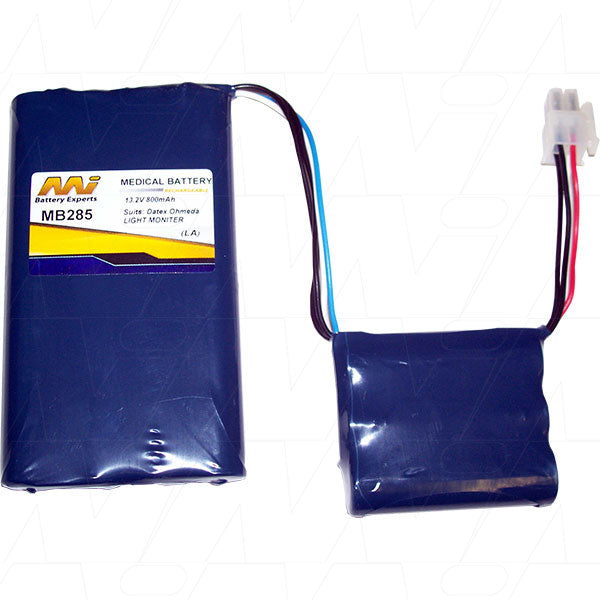 MI Battery Experts MB285 13.2V 1Ah NiCd Medical Battery - Hospital-Grade Power for Critical Equipment & Diagnostics