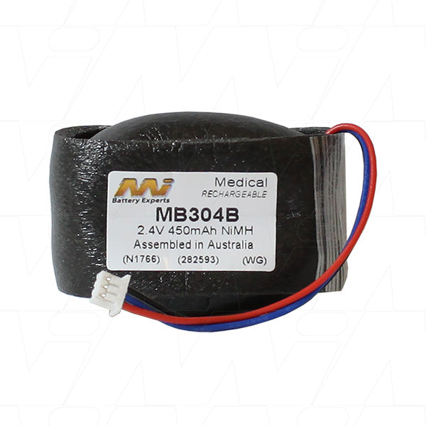 MI Battery Experts MB304B NiMH Medical Battery 450mAh, 2.4V for Diagnostic & Monitoring Devices - Reliable Power