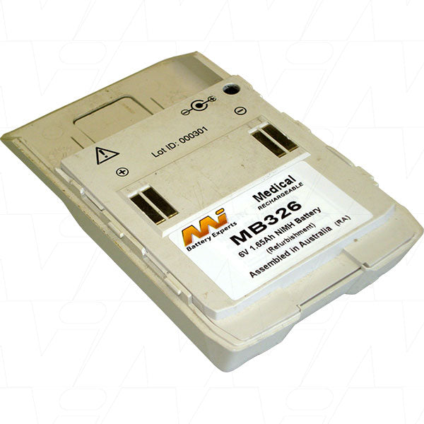 MI Battery Experts MB326 6V NiMH Medical Battery 1.65Ah Capacity, Zero Memory Effect, Stable Power for Critical Healthcare Equipment