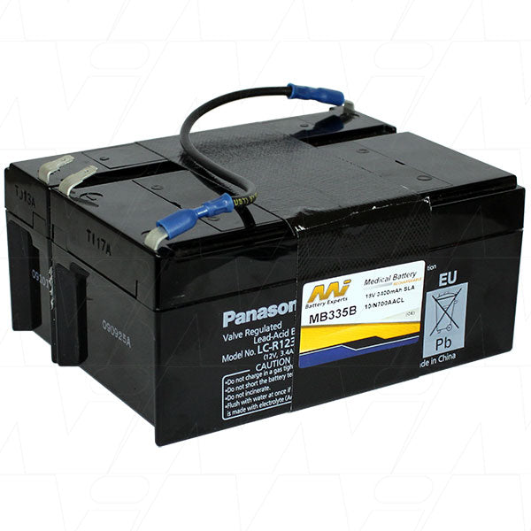 MI Battery Experts MB335B Medical-Grade 18V 3.4Ah SLA Battery for Healthcare Equipment - Sealed, Maintenance-Free Power