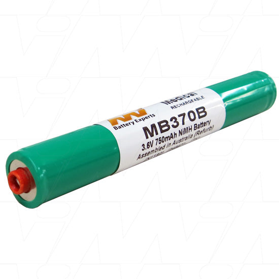 MI Battery Experts MB370B Medical-Grade NiMH Battery 3.6V, 750mAh, 48g - Reliable Power for Critical Healthcare Equipment