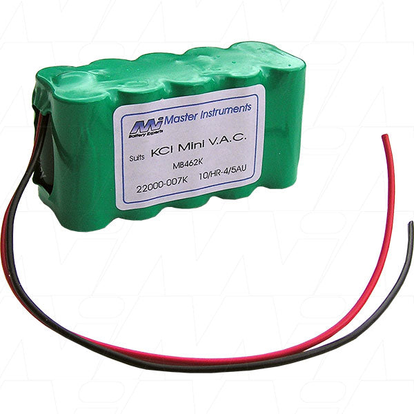 MI Battery Experts MB462K 12V NiMH Medical Battery - 2.15Ah Capacity, 25.8Wh Output for Portable Healthcare Devices