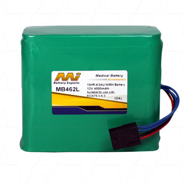 MI Battery Experts MB462L Medical-Grade NiMH Battery 12V, 3.6Ah Capacity for Critical Healthcare Equipment, Zero Memory Effect