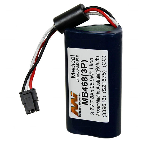 MB468 Medical-Grade 3.7V 7.8Ah Lithium-Ion Battery Pack for Portable Healthcare Devices - Compact 152g Design