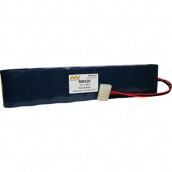 MI Battery Experts MB526 12V 1.8Ah NiCd Medical Battery - Hospital-Grade Power for Critical Equipment & Devices