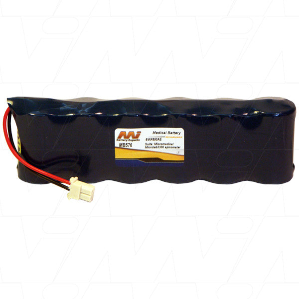 MI Battery Experts MB576 7.2V 600mAh NiCd Medical Equipment Battery - Compact, Reliable Power for Critical Diagnostic & Monitoring Devices