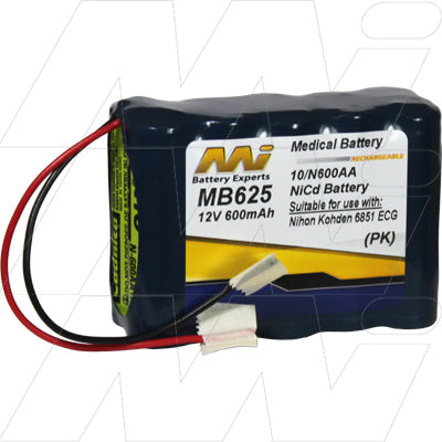 MB625 Medical-Grade NiCd Battery 12V 600mAh Reliable Power for Critical Healthcare Equipment