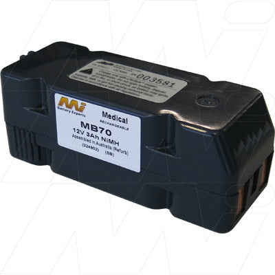 MI Battery Experts MB70 12V 3Ah NiMH Medical Equipment Battery - Hospital-Grade Reliability for Patient Monitors & Diagnostic Tools