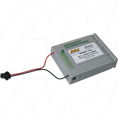 MI Battery Experts MB742 6V NiMH Medical Battery Hospital-Grade 1.65Ah Power for Critical Devices, 9.9Wh Output, 140g