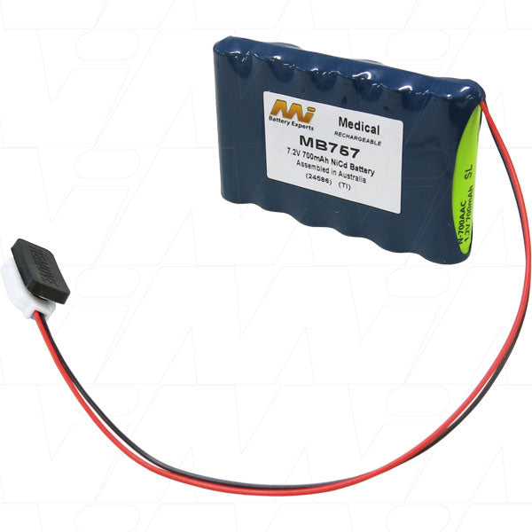 MI Battery Experts MB757 Medical-Grade 7.2V 600mAh NiCd Battery for Healthcare Equipment | Certified Backup Power