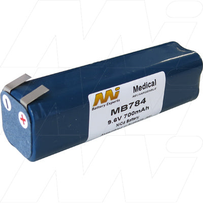 MI Battery Experts MB784 NiCd 9.6V 700mAh Medical Equipment Battery - Hospital-Grade Reliability for Critical Applications