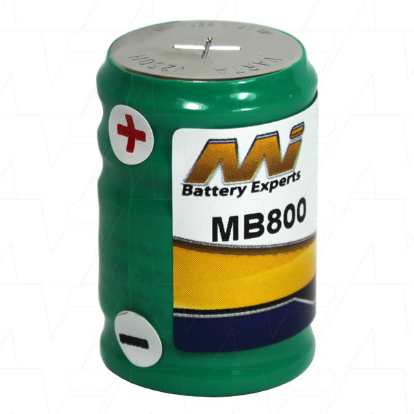 MI Battery Experts MB800 NiMH 7.2V 250mAh Medical Equipment Battery - Compact, Reliable Power for Critical Healthcare Devices