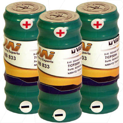 MI Battery Experts MB833 NiMH Medical Battery 8.4V, 300mAh, Triple-Cell for Healthcare Devices - Reliable Power