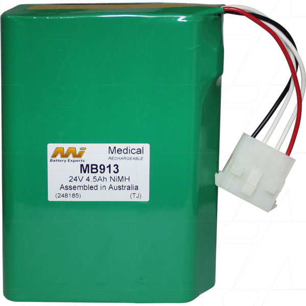 MB913 24V 4.5Ah NiMH Medical-Grade Battery Pack - Hospital-Certified Power for Critical Equipment, Long-Lasting 108Wh Capacity