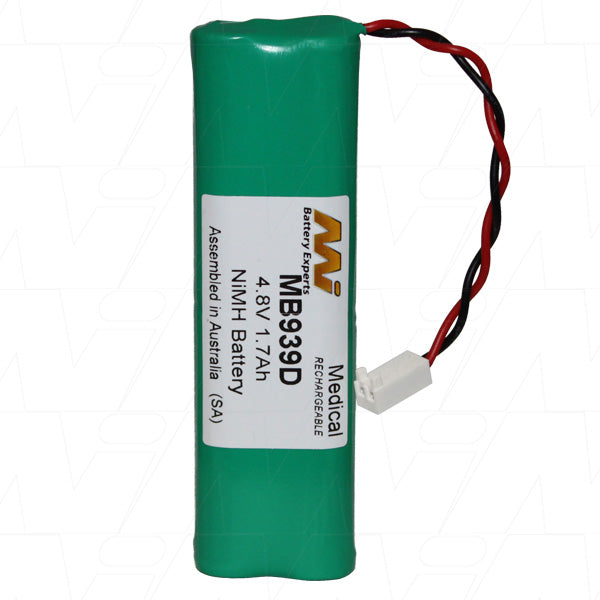 MI Battery Experts MB939D 4.8V NiMH Medical Battery - Professional-Grade Power for Critical Healthcare Equipment