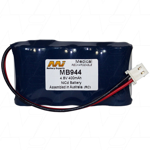 MI Battery Experts MB944 NiCd 4.8V 300mAh Medical Equipment Battery - Compact, Reliable Power for Critical Care Devices