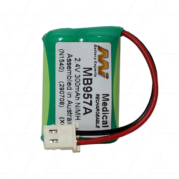 MI Battery Experts MB957A NiMH 2.4V 300mAh Cordless Phone Battery - Long-Lasting Power for Home Handsets & Baby Monitors