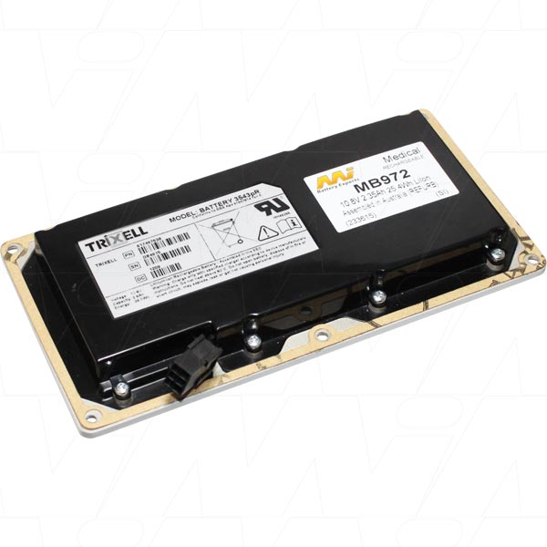 MI Battery Experts MB972 Lithium-Ion Medical Battery - 10.8V, 2.35Ah, 25.4Wh - Hospital-Grade Power for Critical Equipment